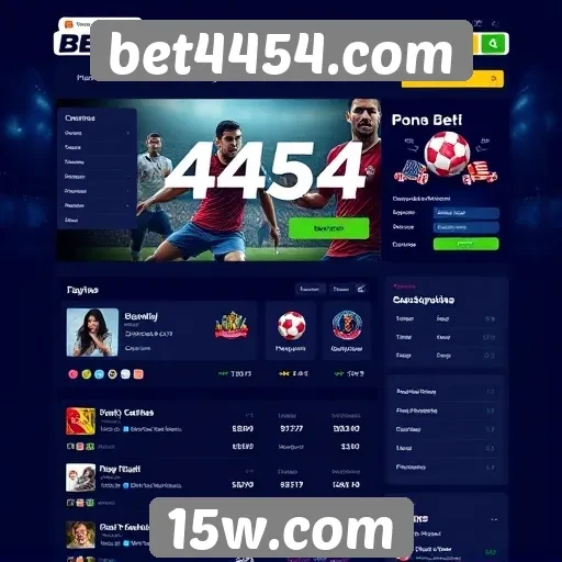 Análise da interface do usuário do site bet4454.com